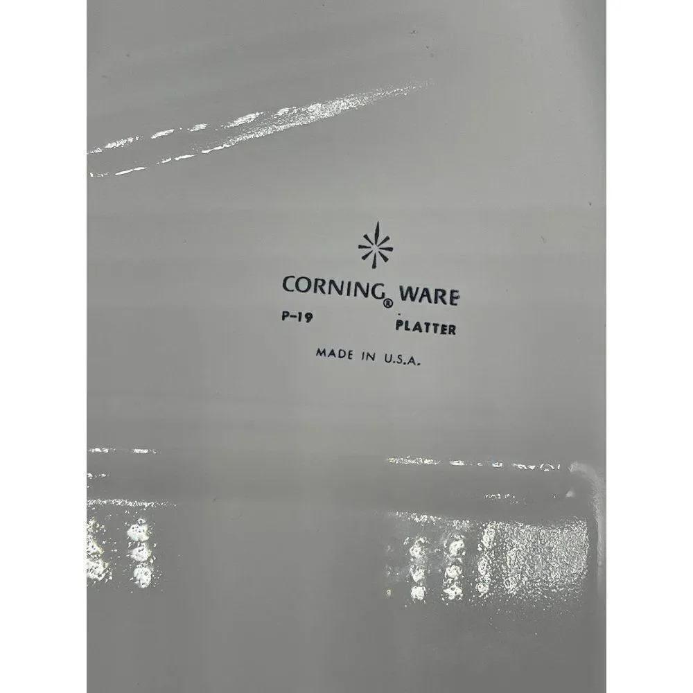 Vintage Corning Ware P-19 Blue Cornflower Platter